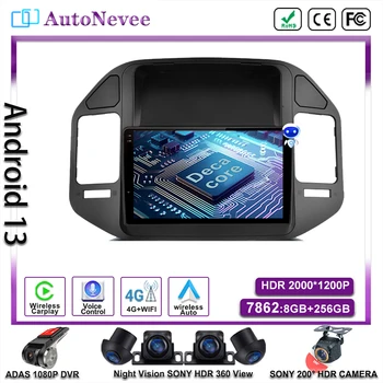 Android Auto עבור Mitsubishi Pajero V73 2008-2011Radio סטריאו מולטימדיה לרכב שחקן ניווט GPS DVD לא 2DIN Carplay יחידת הראש