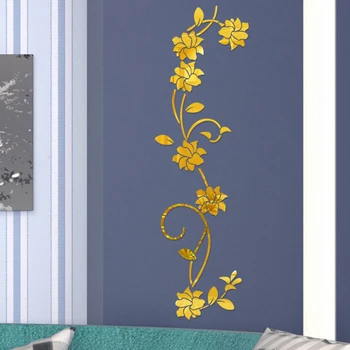 3D קש פרחים מדבקת קיר עבור חדר ילדים חדר שינה סלון מקרר מדבקות עיצוב הבית עשה זאת בעצמך מדבקות קיר