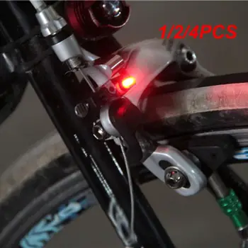 1/2/4PCS מיני בלם רכיבה על אופניים אור הר הזנב אור אחורי אור LED בהירות גבוהה עמיד למים LED מנורת רכיבה על אופניים