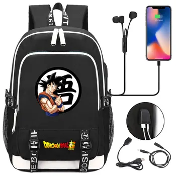 דרגון בול תרמיל זכר / נקבה מטען USB גוקו תלמידים Schoolbags המחשב נסיעות נייד Mochilas