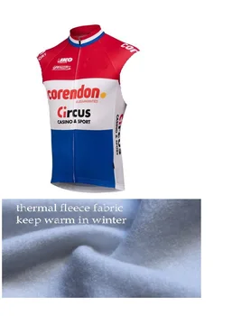 החורף גיזת תרמית 2019 CORENDON קרקס צוות שרוולים אפוד רכיבה על אופניים Mtb ביגוד אופניים Maillot Ciclismo אופניים, בגדים