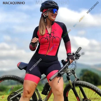 Macaquinhos Feminino Ciclismo Kafitt רכיבה ארוכה סרבל החליפה ייבוש מהיר רכיבה על אופניים ג ' רזי קובע Maillot יוקרתי אופניים השמלה