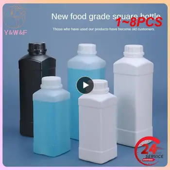 1~8PCS ריק כיכר בקבוק פלסטיק עם מכסה כיתה מזון HDPE מיכל שמפו קרם צבע למילוי הבקבוק.