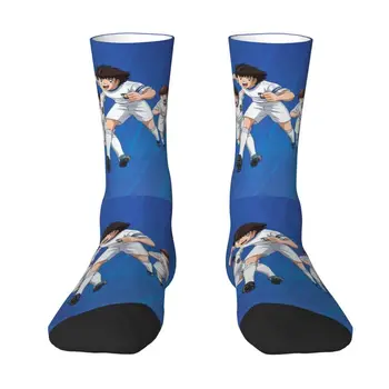 חמוד מודפס קפטן Tsubasa Newteam גרביים לגברים נשים מתיחה, קיץ, סתיו, חורף אנימה יפנית כדורגל הצוות גרביים