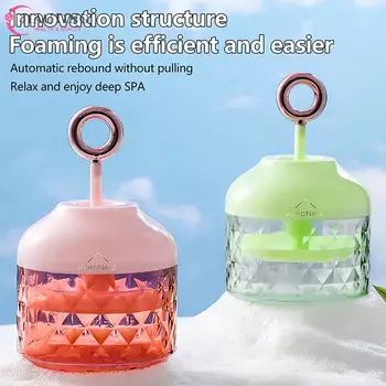 1PCS ניקוי פנים Bubbler שמפו Bubbler לשטוף את הפנים שמפו קצף לחץ אוטומטי ריבאונד ניקוי קצף גביע
